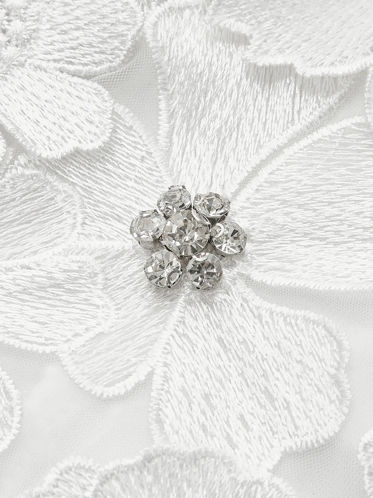 Semi-Sheer Embroidered Floral Sweetheart Corset sold by COMMENSE product image thumbnail 4