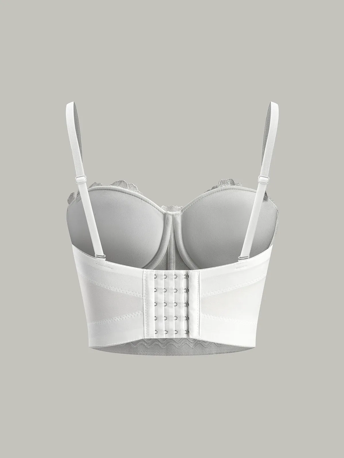 Semi-Sheer Embroidered Floral Sweetheart Corset sold by COMMENSE product image thumbnail 2