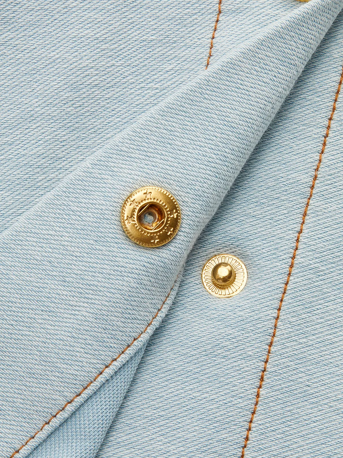 Belted Button-Front Denim Dress sold by COMMENSE product image thumbnail 5