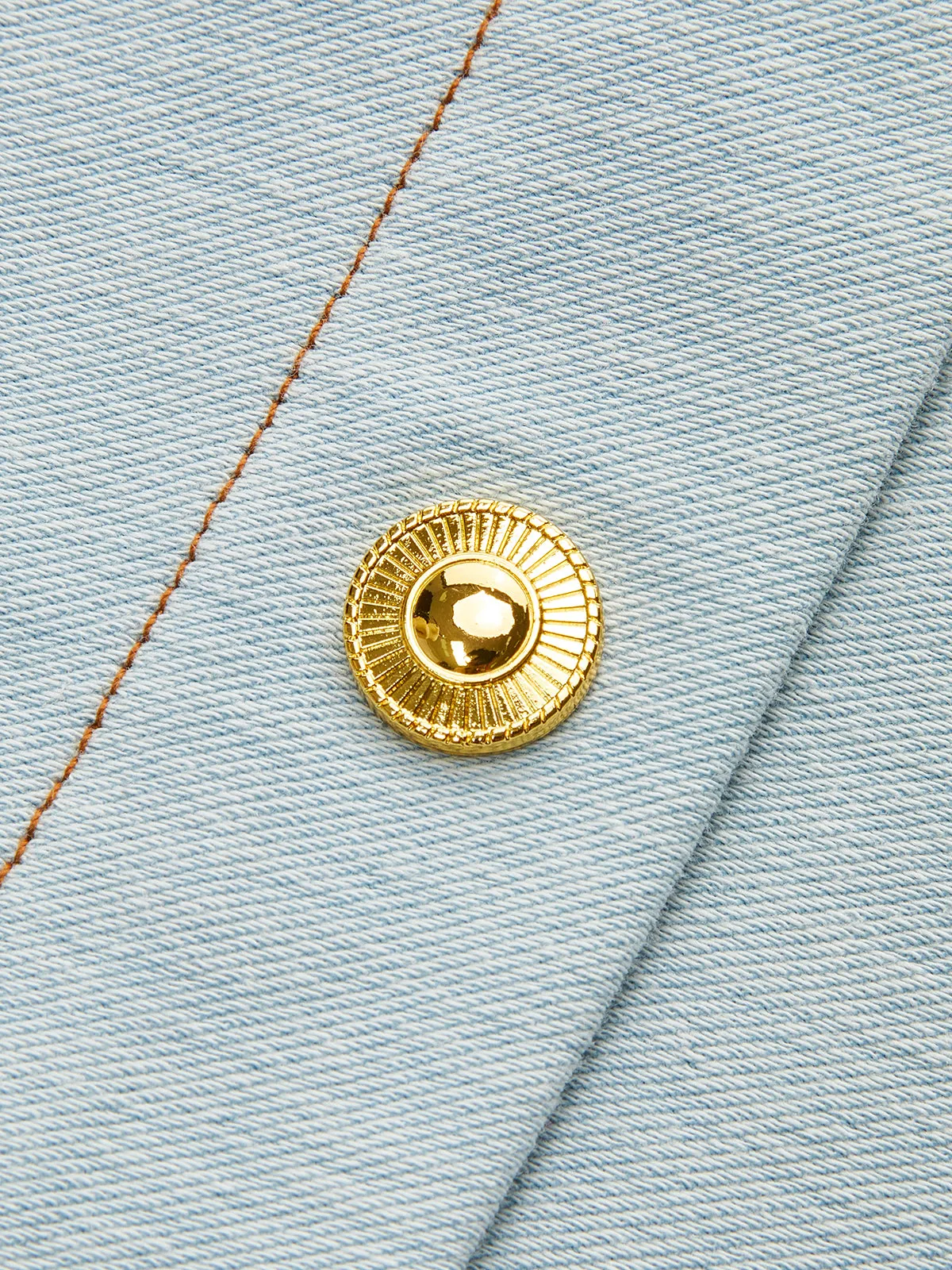 Belted Button-Front Denim Dress sold by COMMENSE product image thumbnail 3