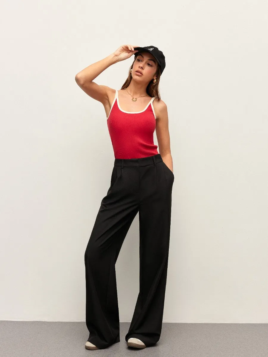 Contrast Trim Ribbed Cami Top sold by COMMENSE product image thumbnail 3