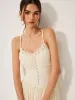 Button-Detail Mesh Panel Dress sold by COMMENSE
