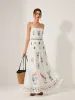 Boho Lace-Up Back Cami Dress sold by COMMENSE