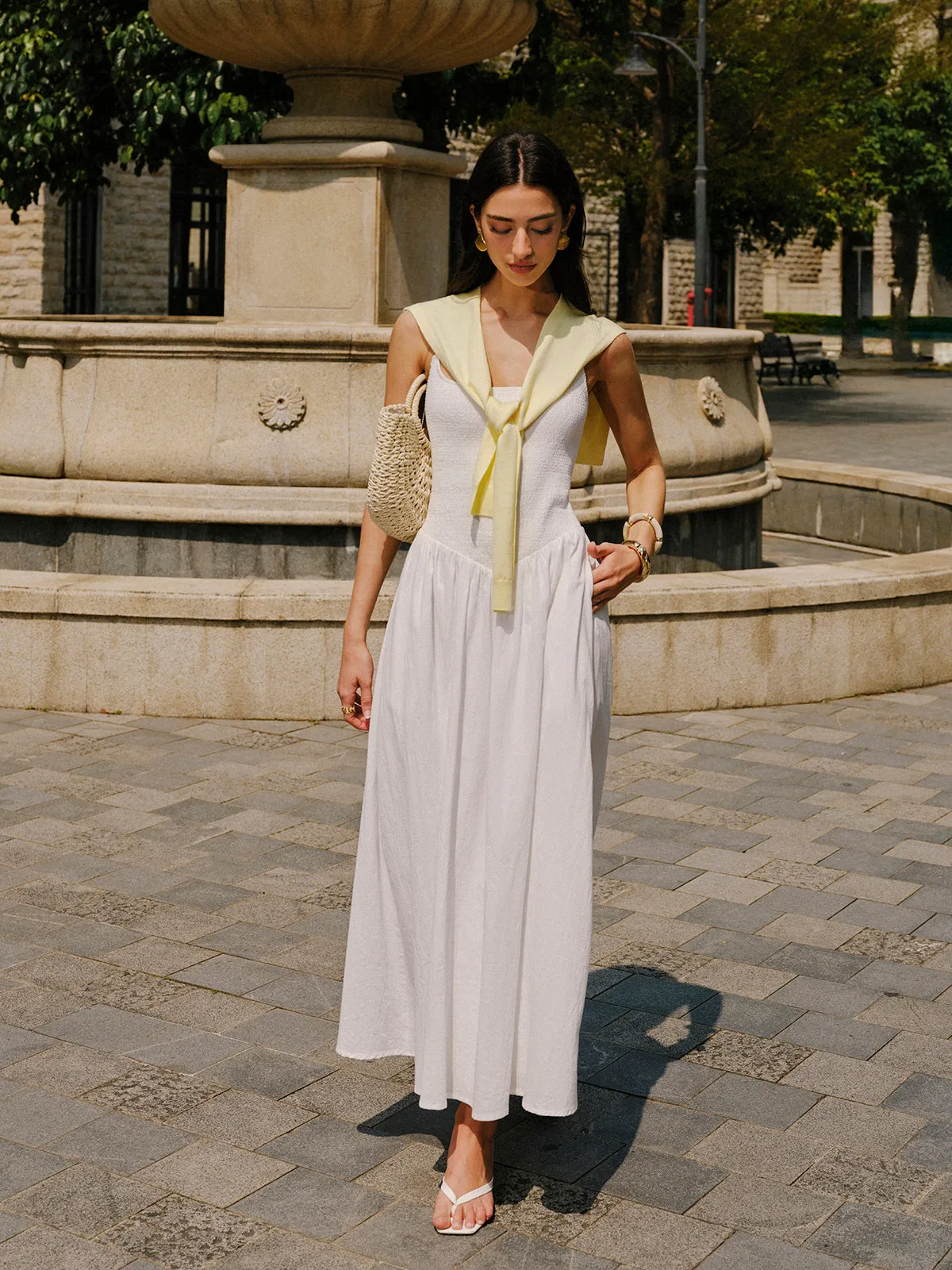 Cotton Pocket Detail Cami Dress sold by COMMENSE product image thumbnail 5