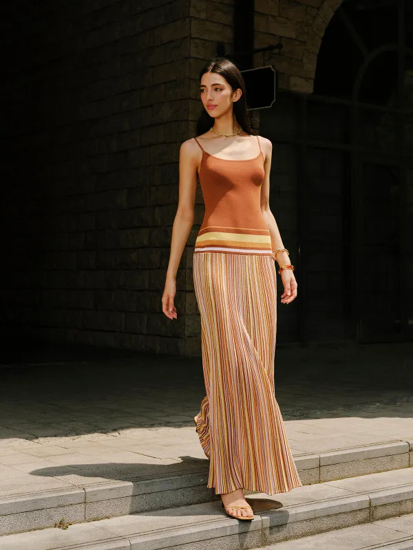 Striped Knit Cami Dress sold by COMMENSE