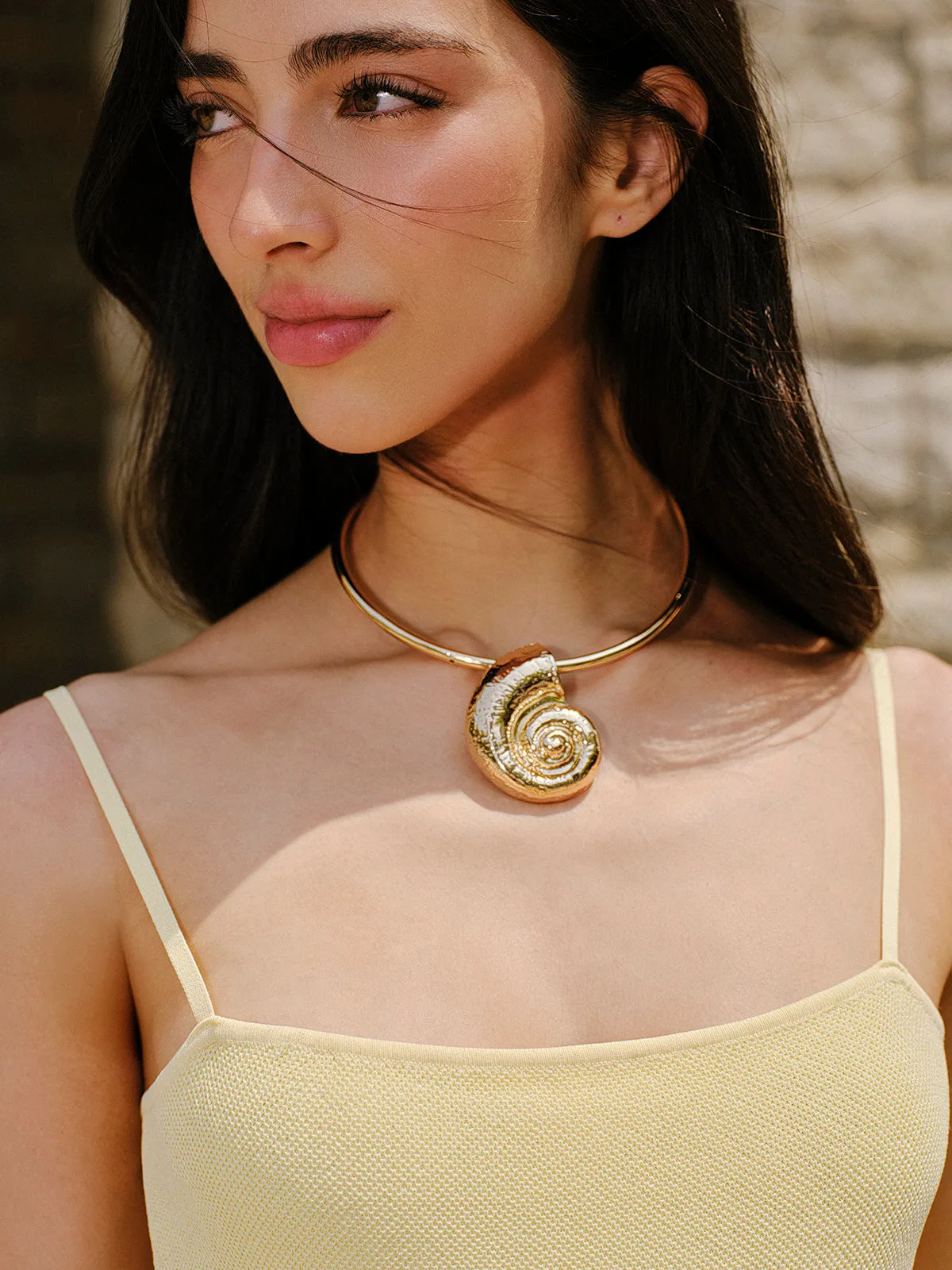 Shell Pendant Choker Necklace sold by COMMENSE product image thumbnail 3