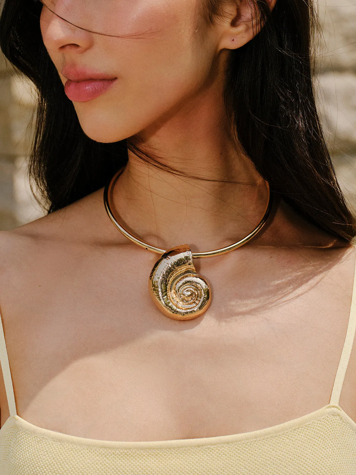 Shell Pendant Choker Necklace sold by COMMENSE