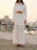 Semi-Sheer Lace Skirt sold by COMMENSE
