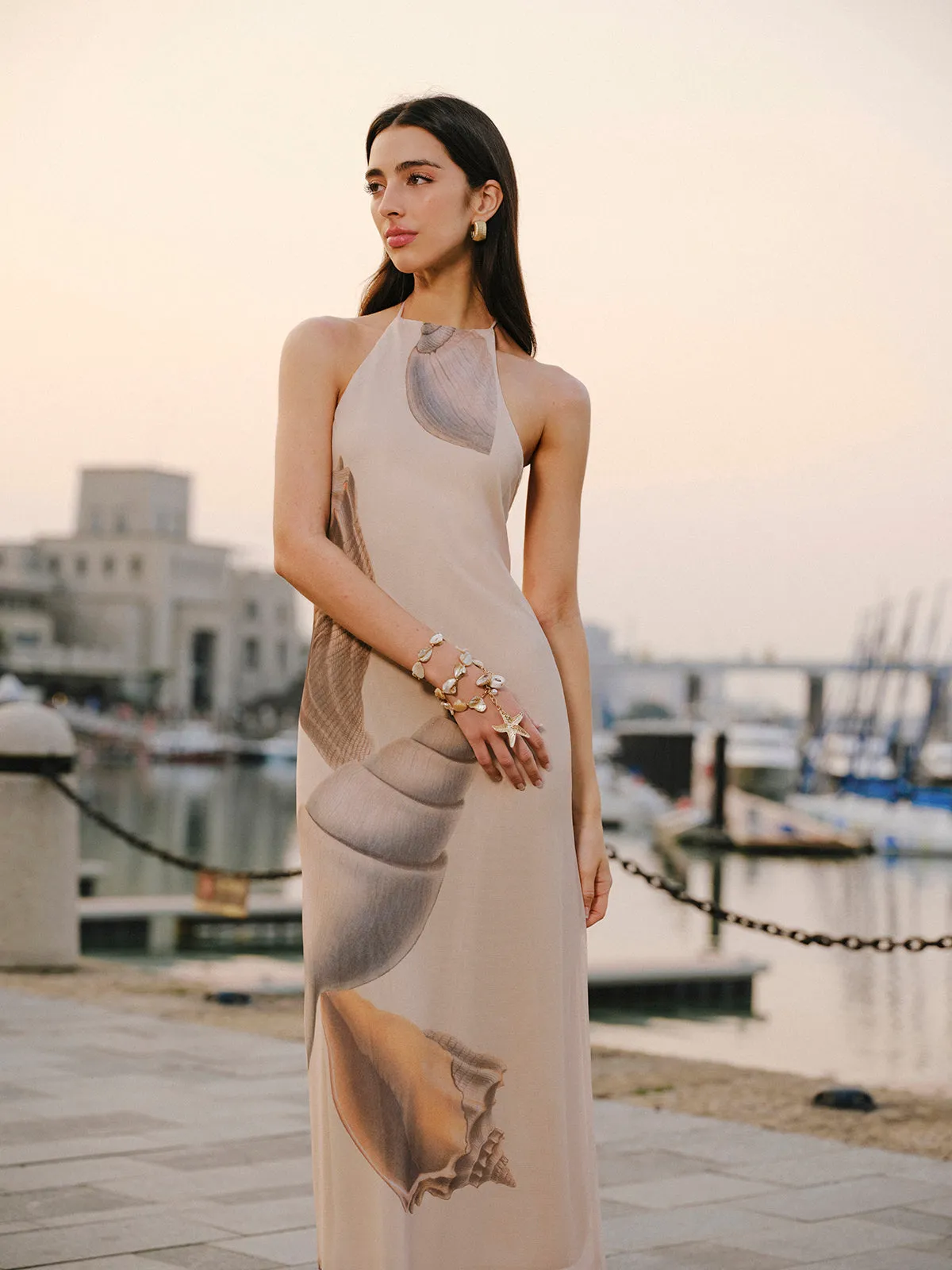 Mesh Halter Neck Backless Dress sold by COMMENSE product image thumbnail 5