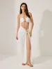 Bikini Set With Twist-Front Cover-Up sold by COMMENSE