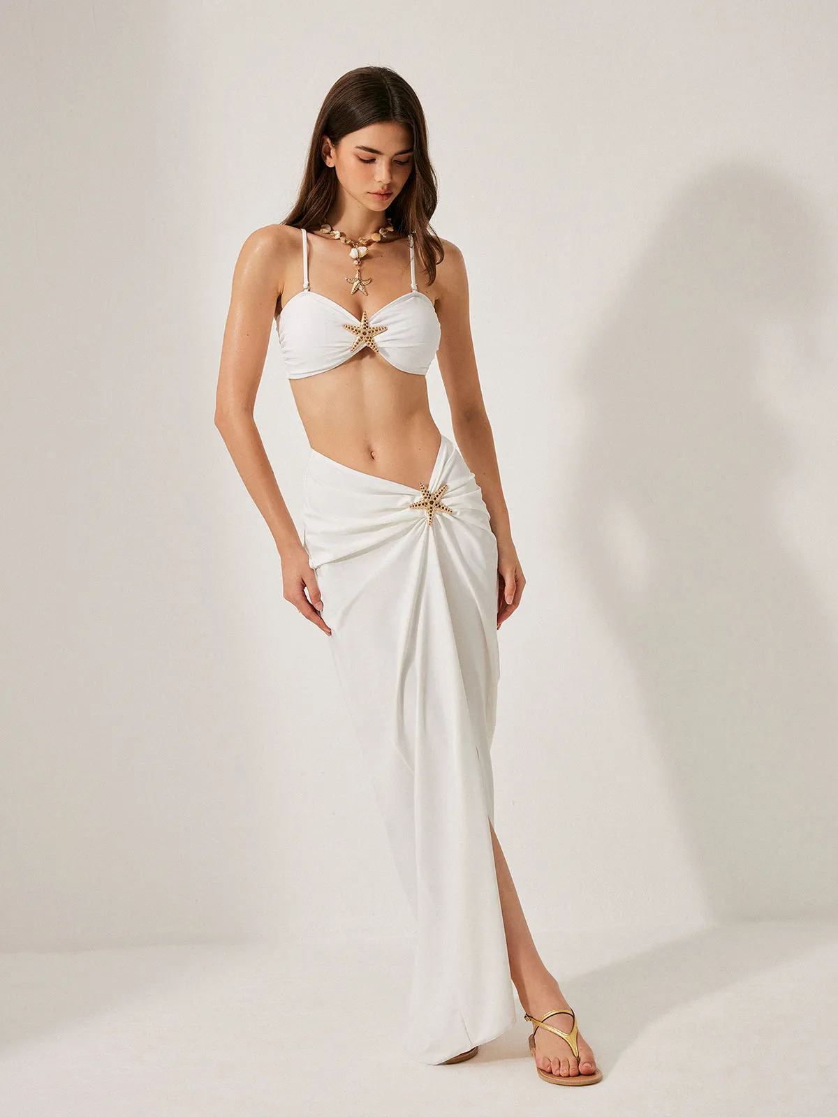 Bikini Set With Twist-Front Cover-Up sold by COMMENSE product image thumbnail 4