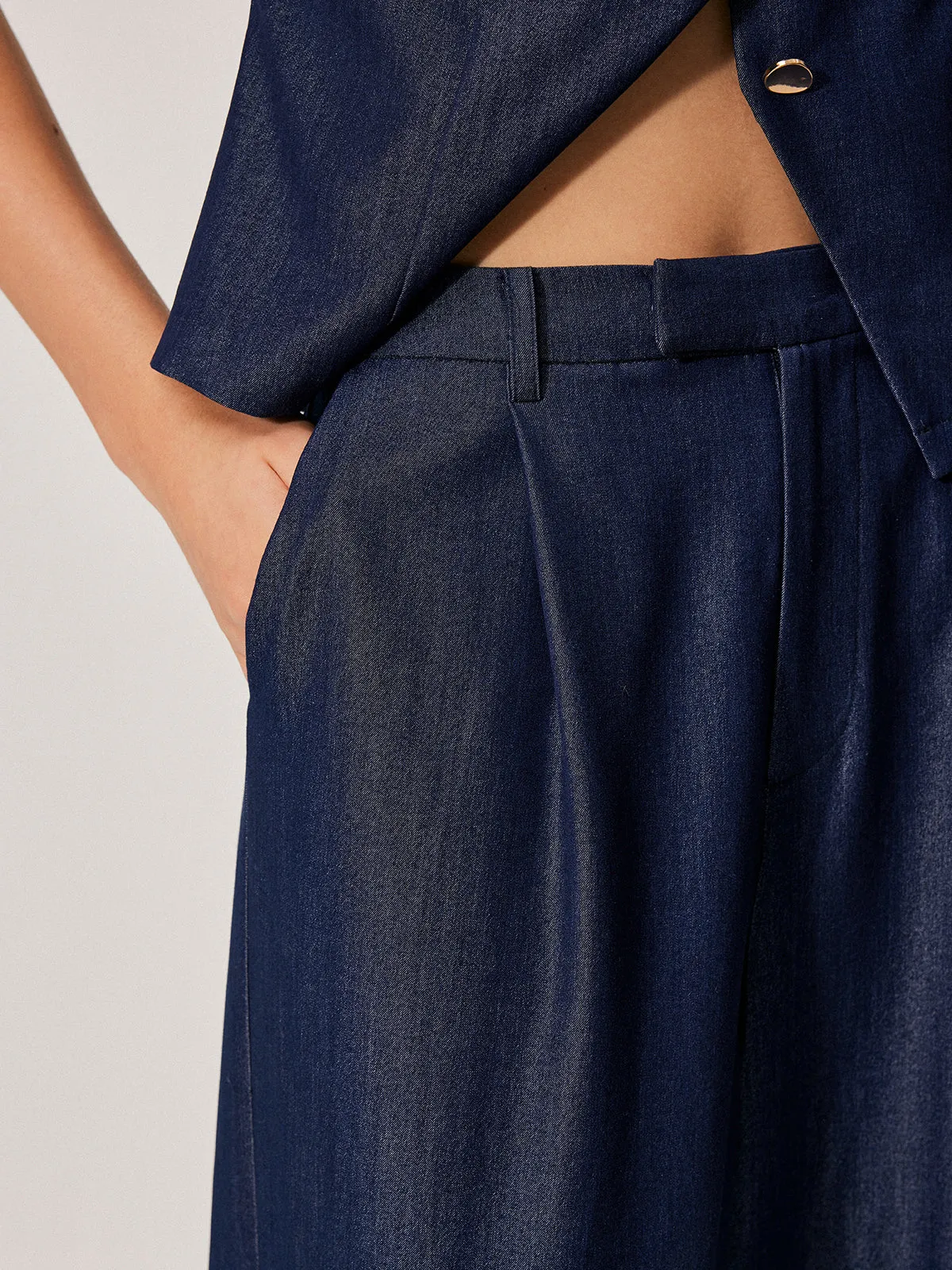 Mid-Waist Pocket Detail Pants sold by COMMENSE product image thumbnail 5