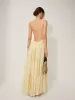 Pleated Backless Tiered Cami Dress sold by COMMENSE