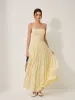 Pleated Backless Tiered Cami Dress sold by COMMENSE