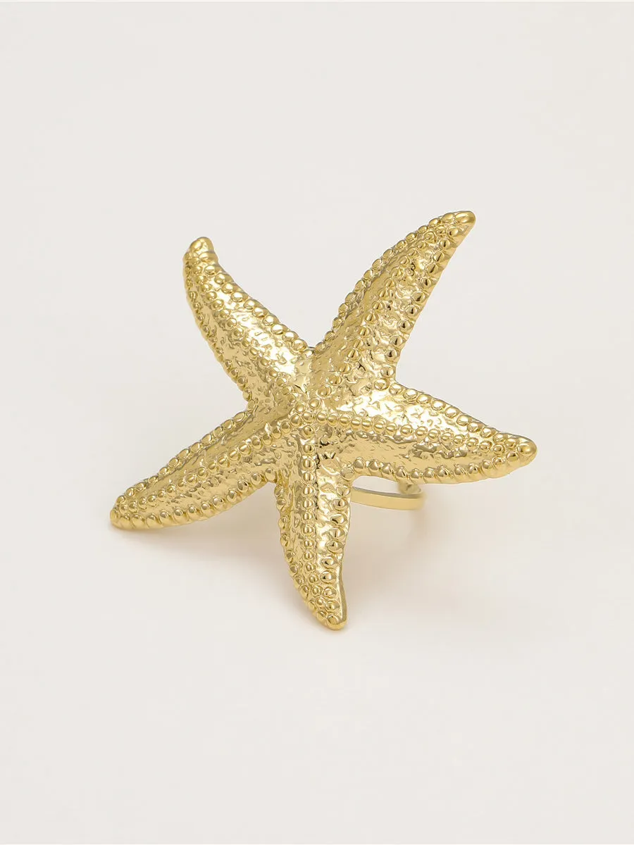 Golden Starfish Ring sold by COMMENSE product image thumbnail 2