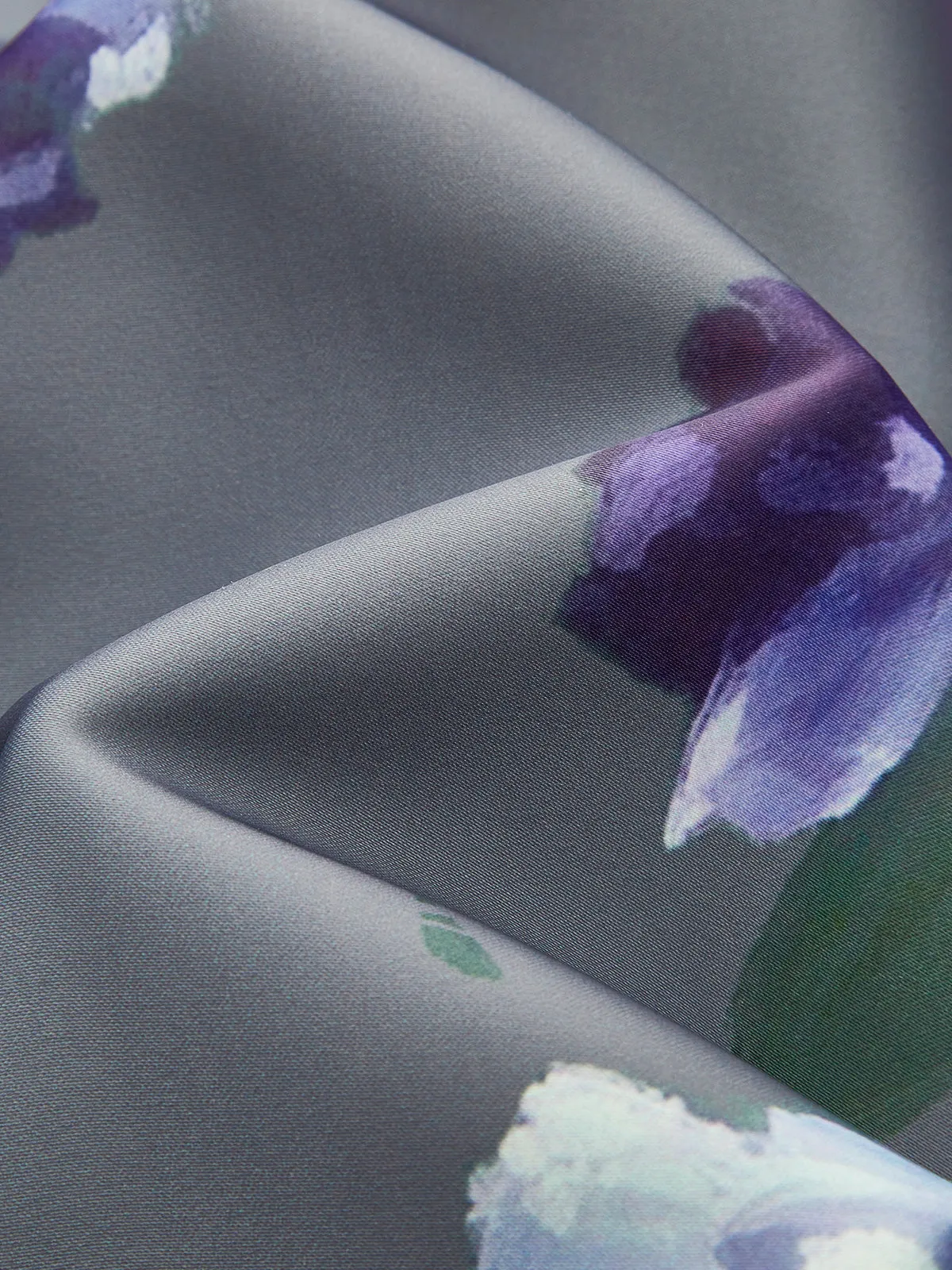 Satin Floral Print Side-Slit Dress sold by COMMENSE product image thumbnail 5
