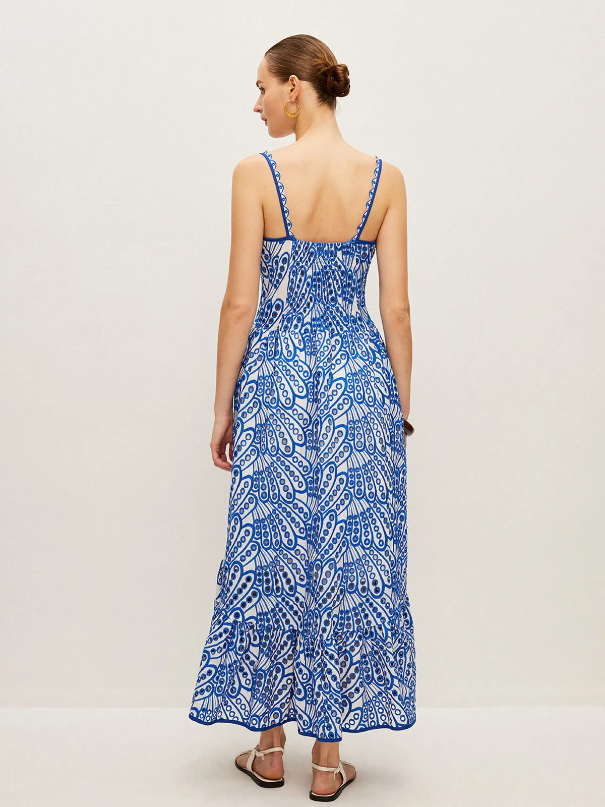 Cotton Embroidered Cami Dress sold by COMMENSE product image thumbnail 4