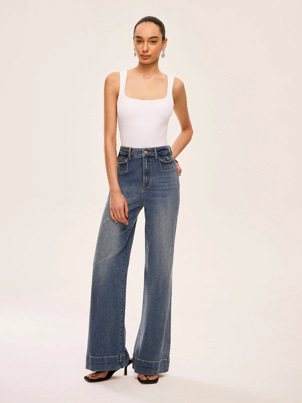 Mid-Waist Decor Pocket Pants sold by COMMENSE product image thumbnail 2