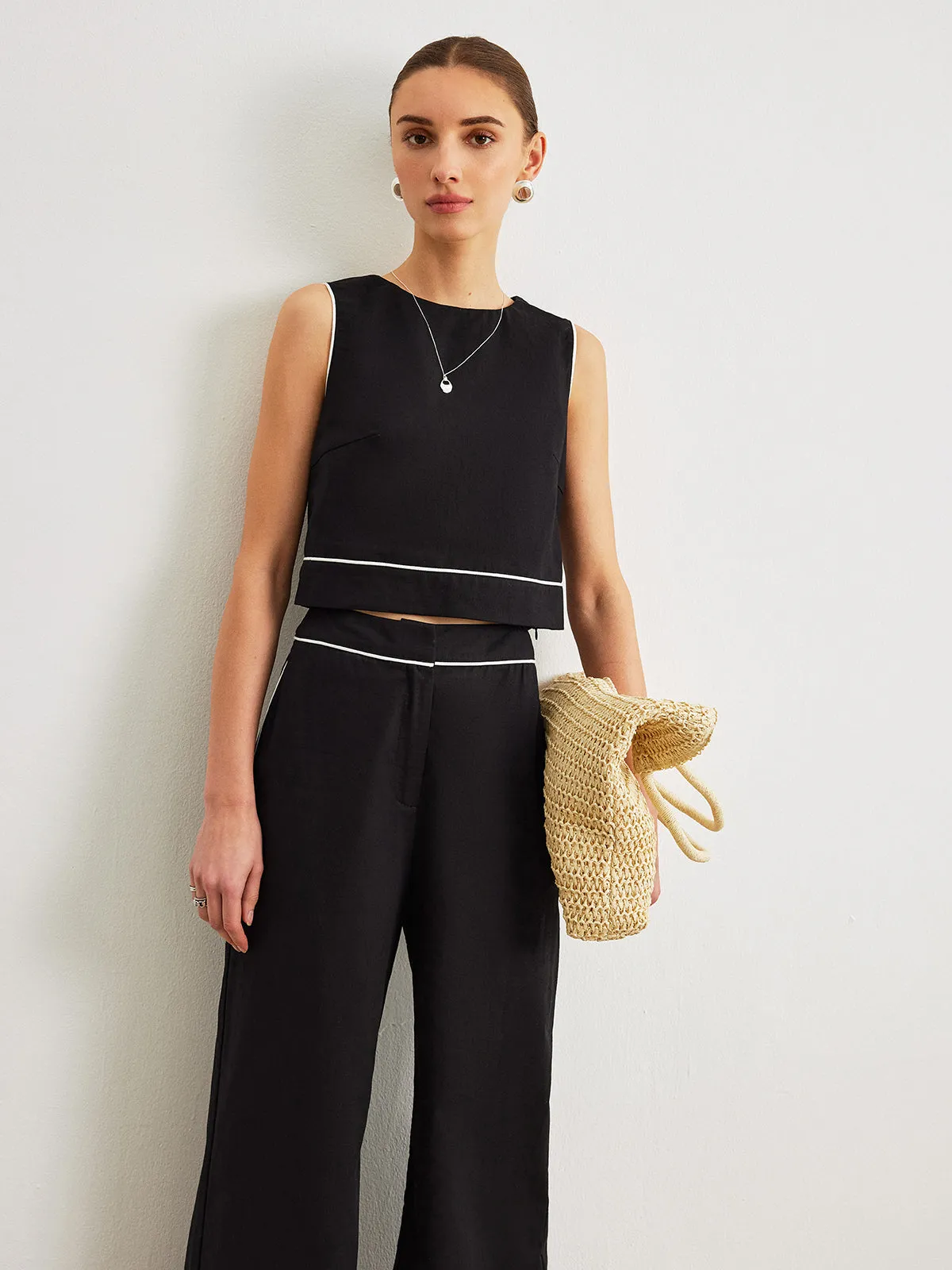 Cotton & Linen Pants Set With Pockets sold by COMMENSE product image thumbnail 4