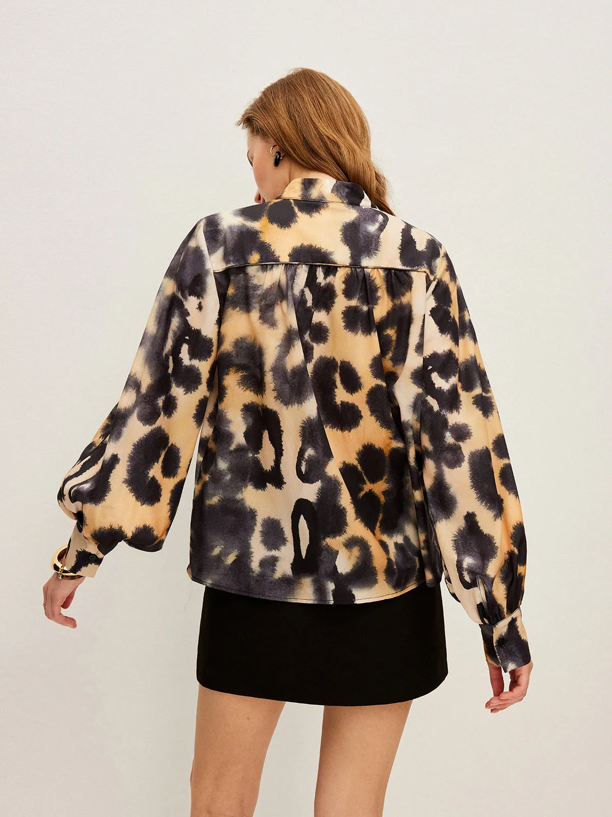 Leopard Print Button-Up Shirt sold by COMMENSE product image thumbnail 3