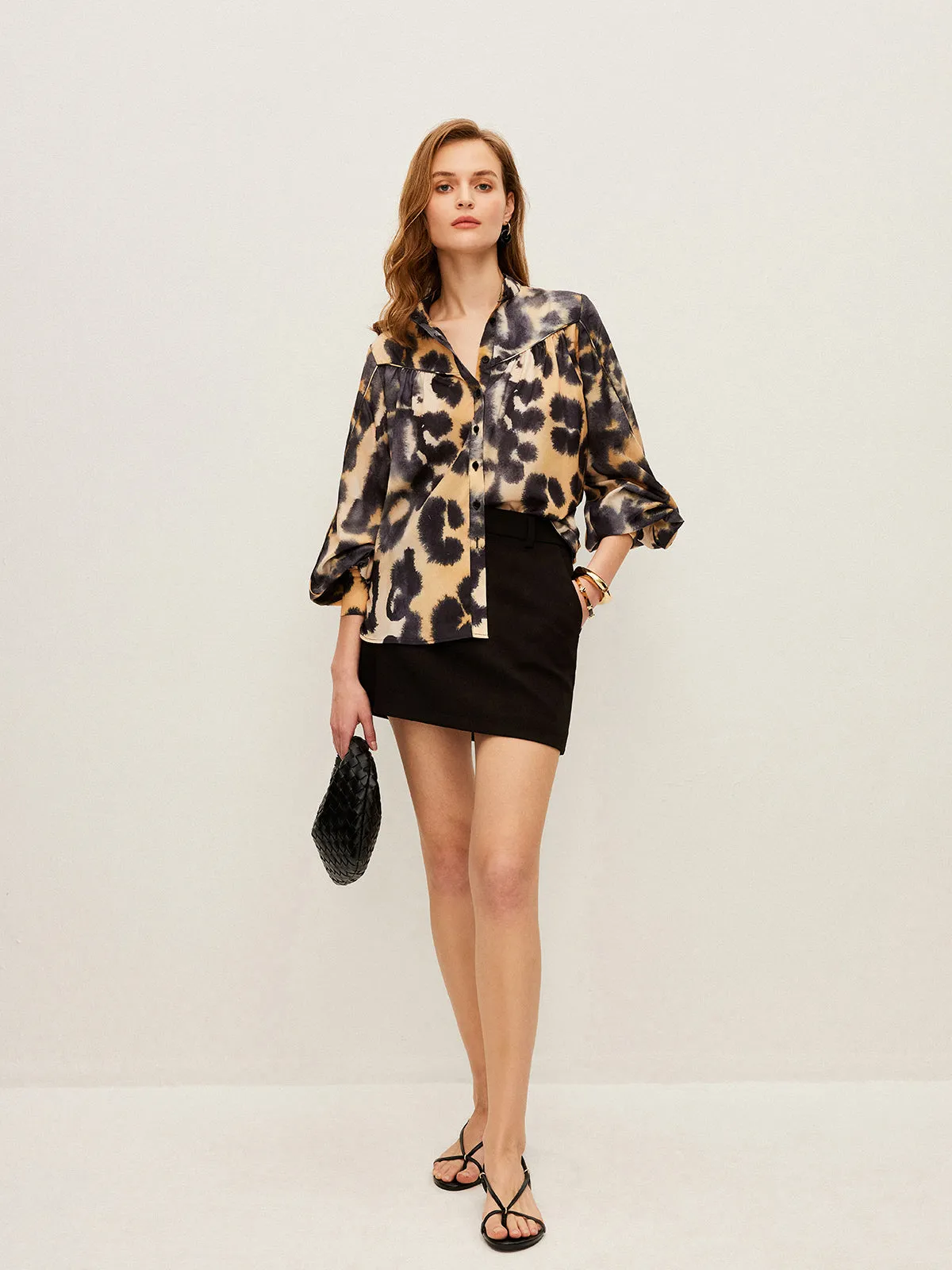 Leopard Print Button-Up Shirt sold by COMMENSE product image thumbnail 4