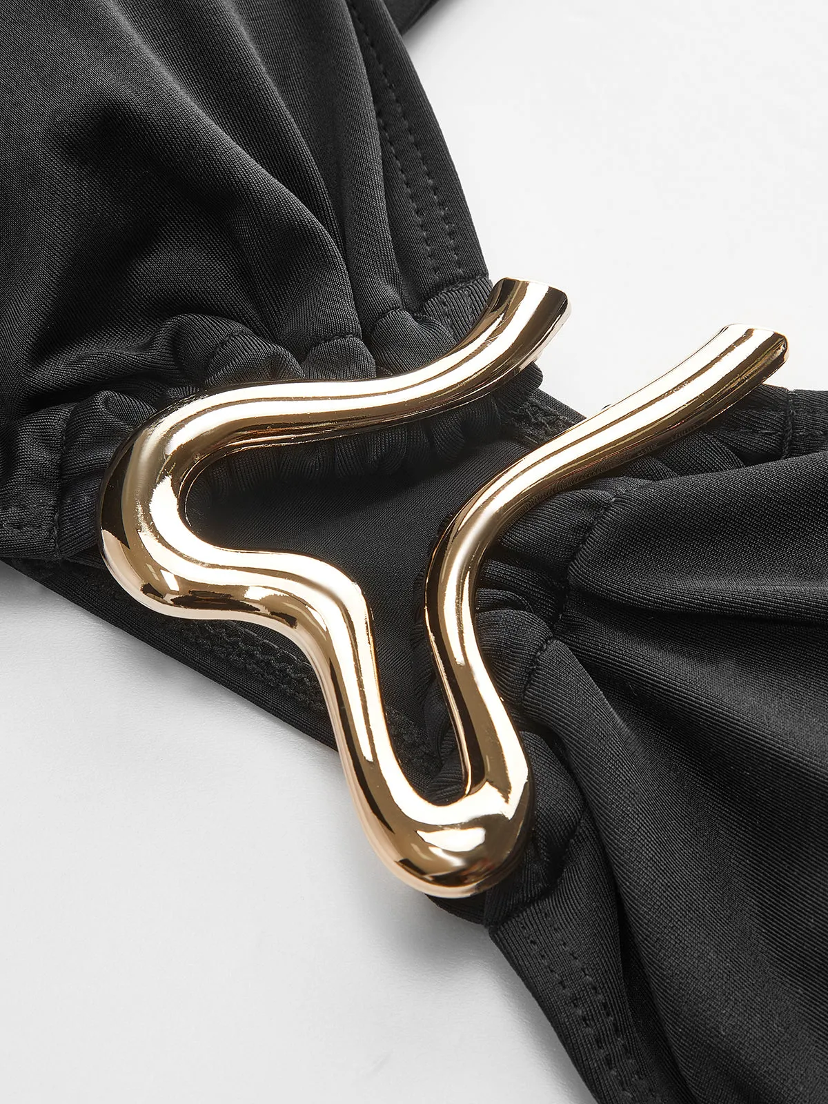 Golden Detail Bikini Set With Cover-Up Skirt sold by COMMENSE product image thumbnail 4