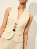 Cotton & Linen Decor Pockets Vest sold by COMMENSE