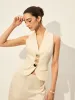 Cotton & Linen Decor Pockets Vest sold by COMMENSE