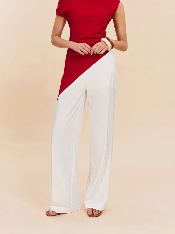 Cotton & Linen Semi-Sheer High-Waist Pants sold by COMMENSE