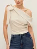 One-Shoulder Top With Bow Detail sold by COMMENSE