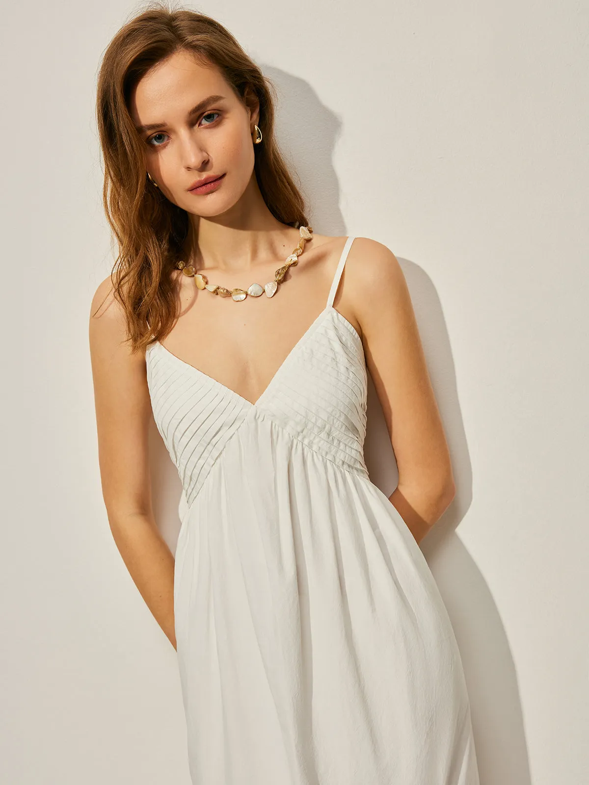 Cotton V-Neck Cami Dress sold by COMMENSE product image thumbnail 2