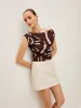 Abstract Print Off-Shoulder Top sold by COMMENSE