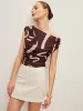 Abstract Print Off-Shoulder Top sold by COMMENSE