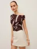 Abstract Print Off-Shoulder Top sold by COMMENSE