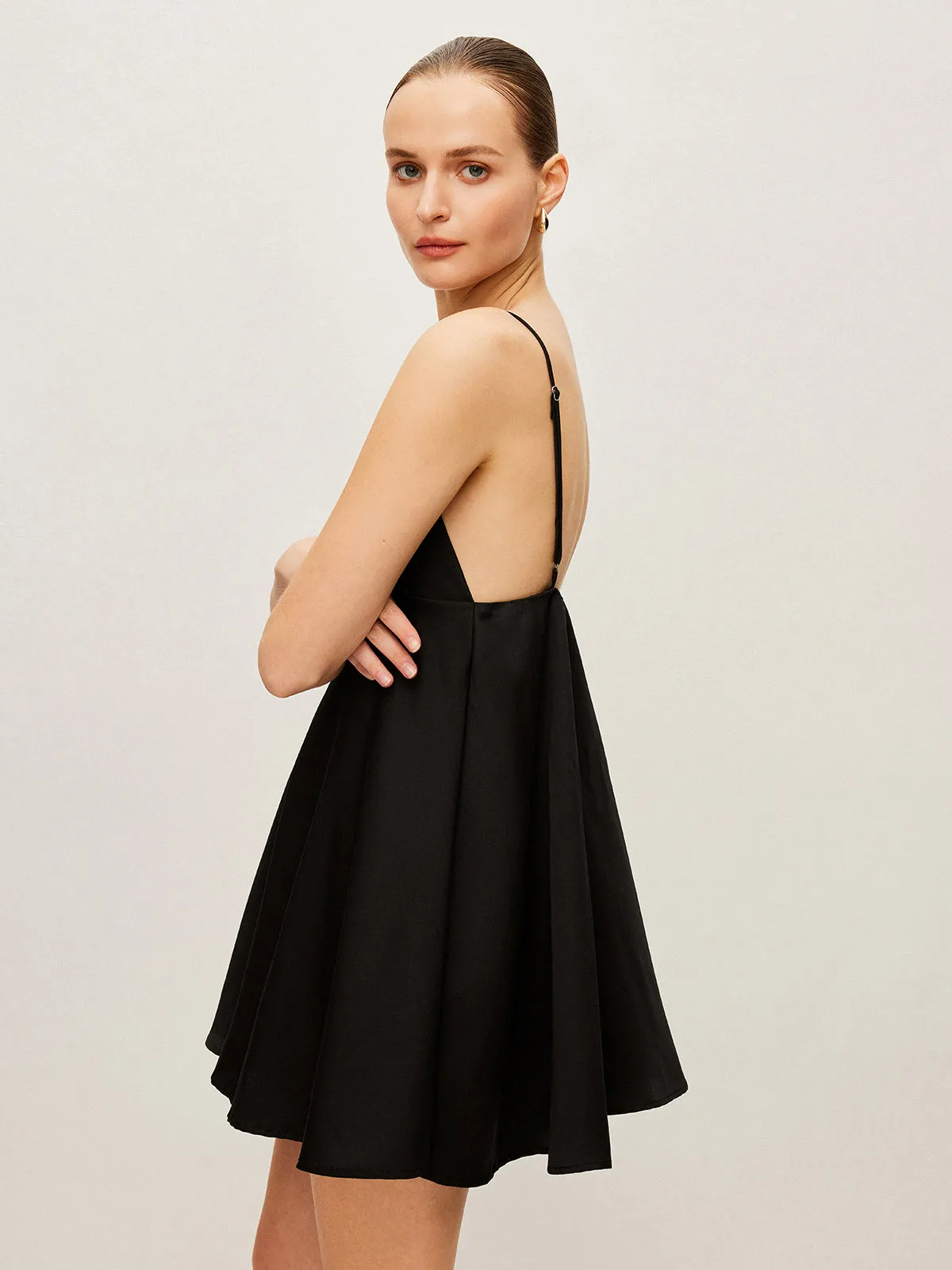 V-Neck Flared Cami Dress sold by COMMENSE product image thumbnail 2