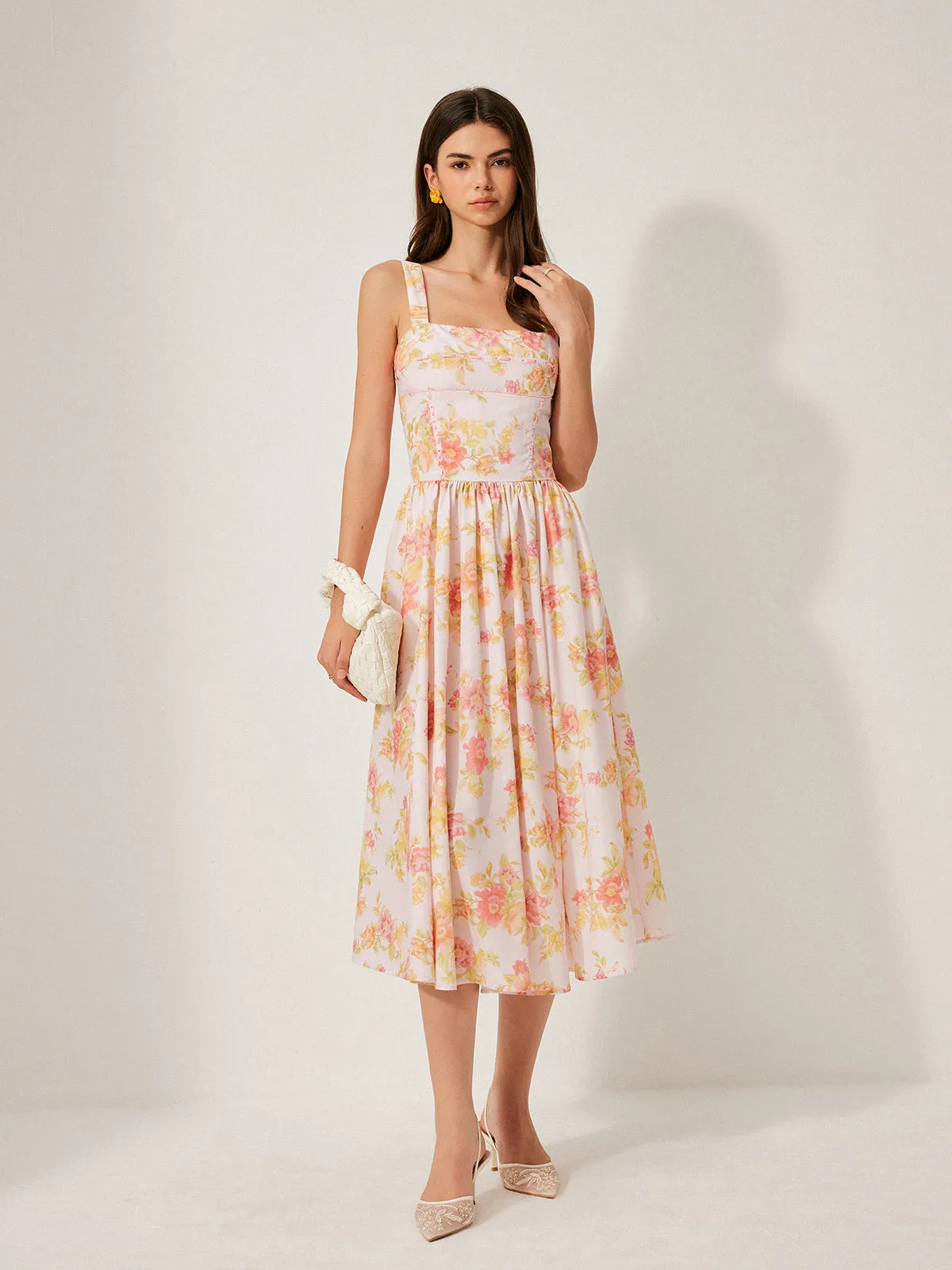 Floral Print A-Line Dress sold by COMMENSE product image thumbnail 2