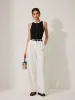 Color Block Knit Lace-Up Vest sold by COMMENSE