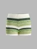 Striped Knit Shorts sold by COMMENSE