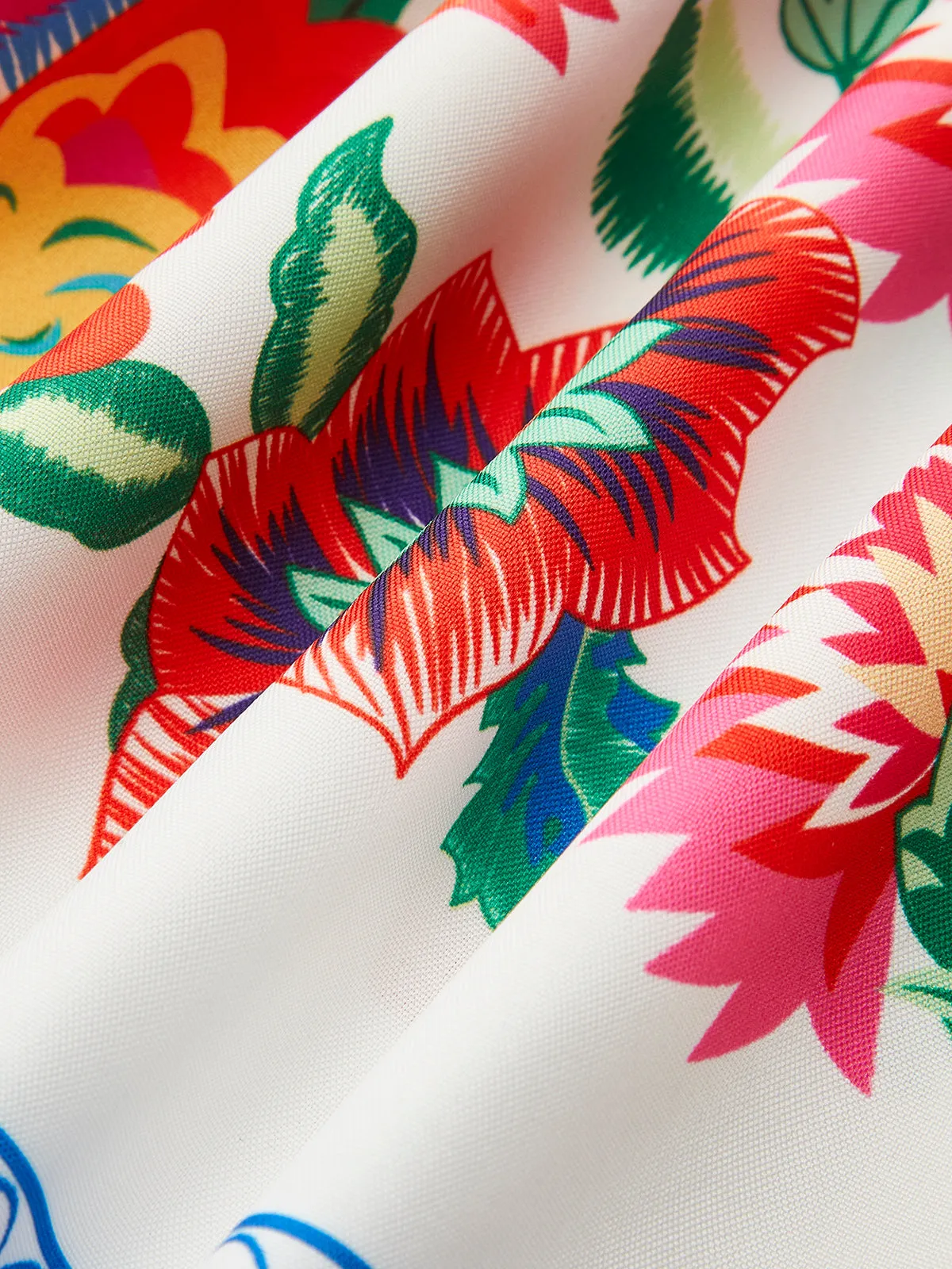 Off-Shoulder Floral Print Dress With Belt sold by COMMENSE product image thumbnail 3