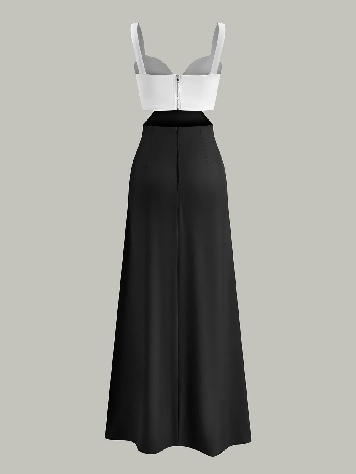 Color Block Cut-Out Waist Dress sold by COMMENSE product image thumbnail 2