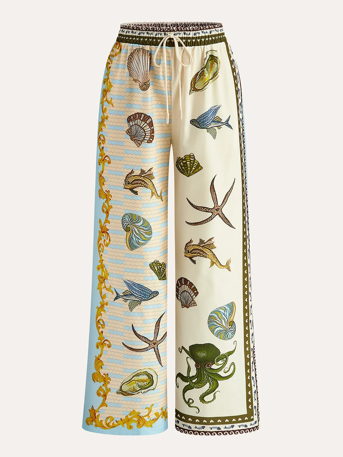 Printed Shirt With Drawstring Pants Set sold by COMMENSE product image thumbnail 4