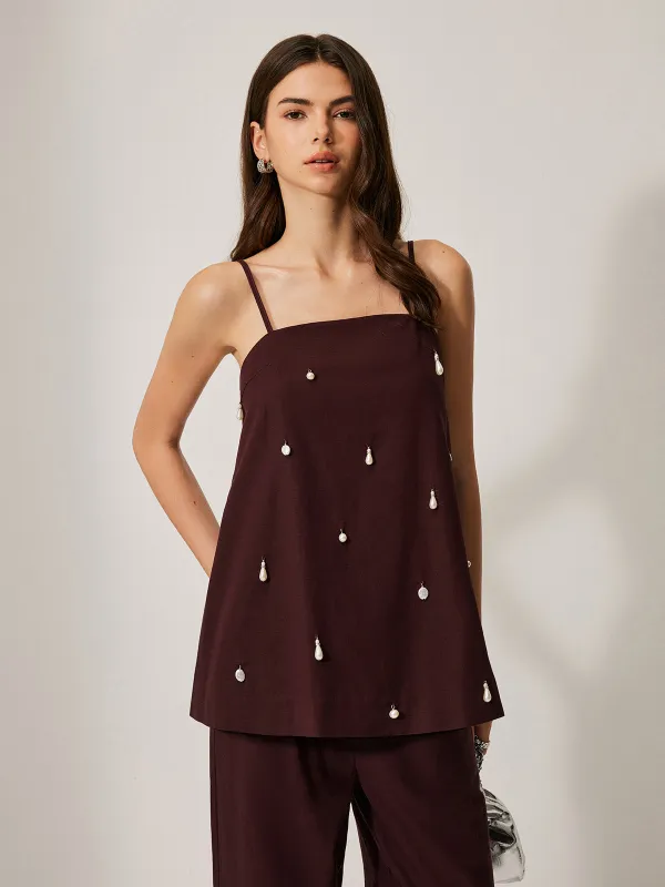 Cotton & Linen Pants Set With Pockets sold by COMMENSE