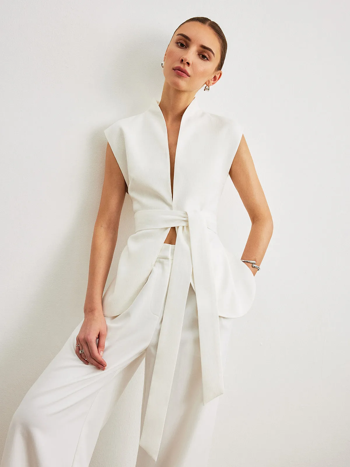 Belted Peplum Top sold by COMMENSE product image thumbnail 5