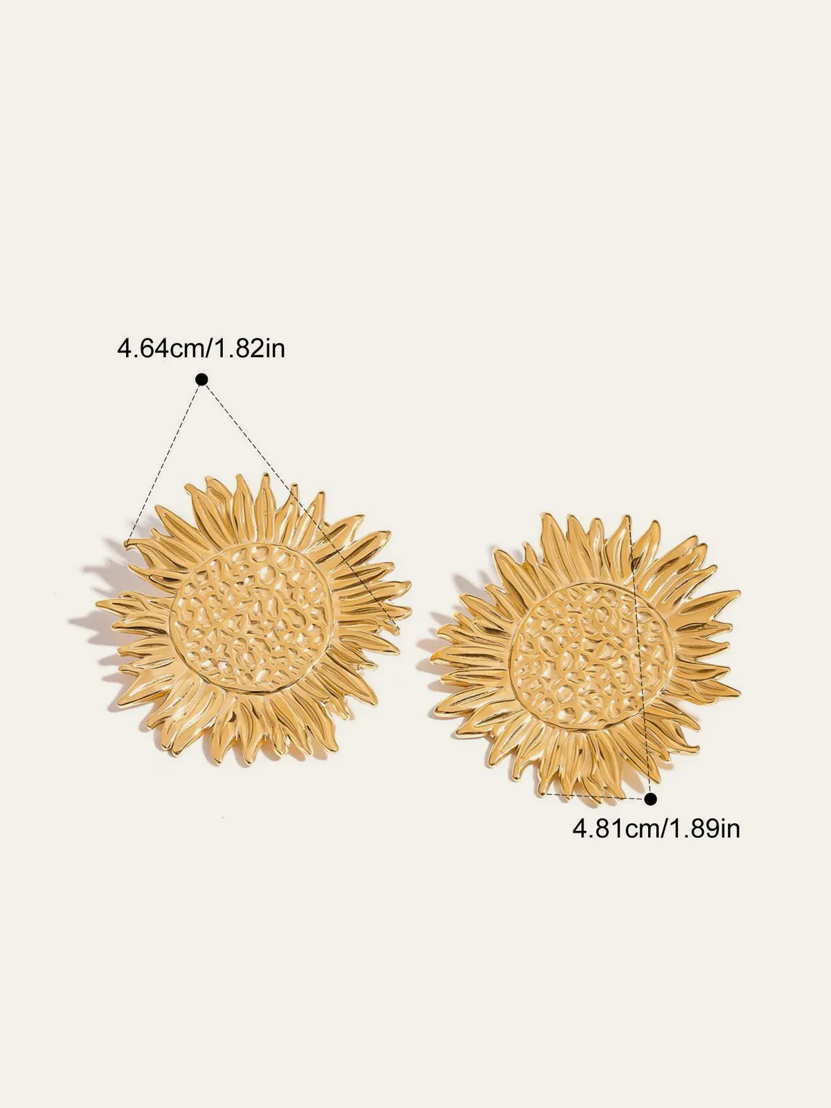 Golden Sunflower Earrings sold by COMMENSE product image thumbnail 3