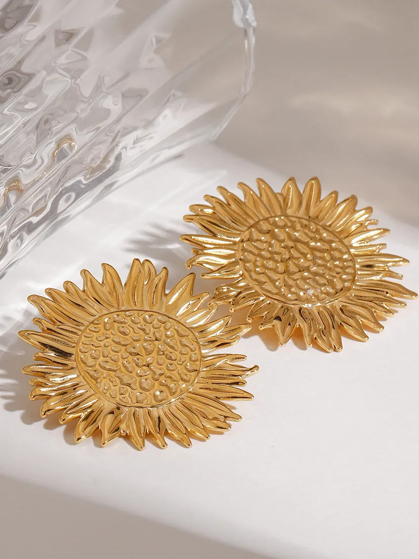 Golden Sunflower Earrings sold by COMMENSE product image thumbnail 2
