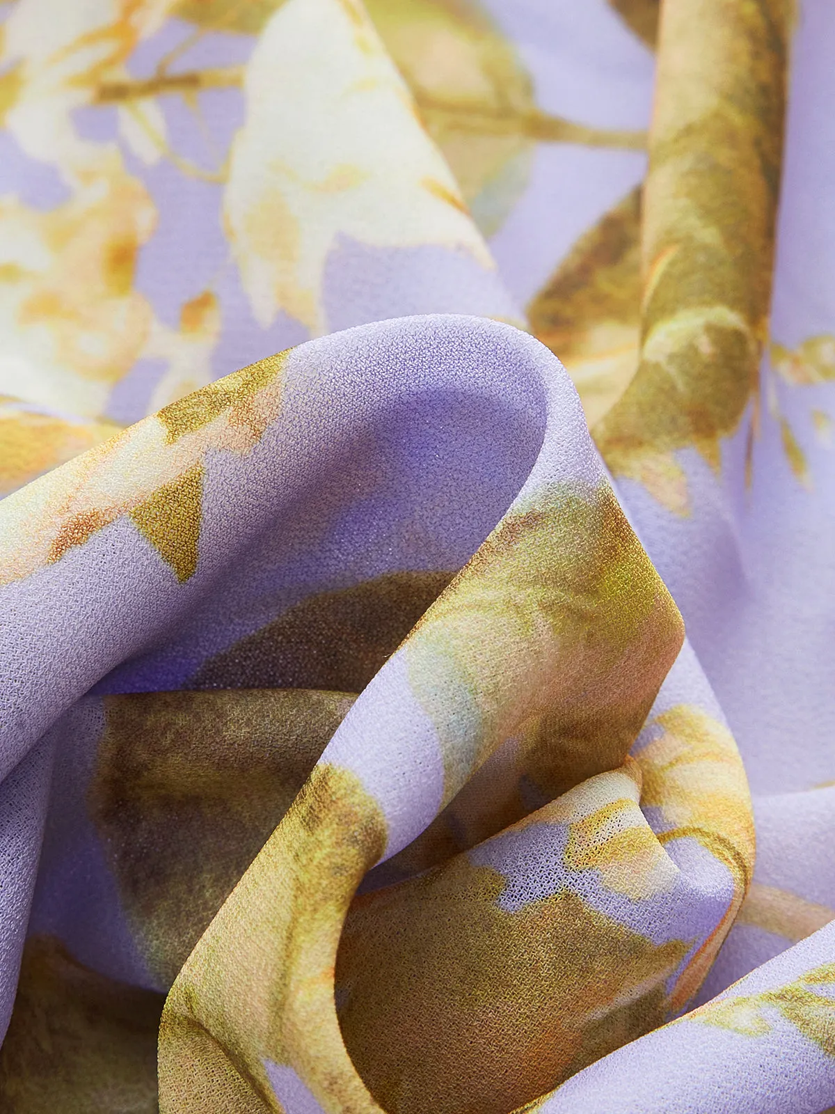 Floral Print Panel Tie-Waist Mesh Cover-Up sold by COMMENSE product image thumbnail 4