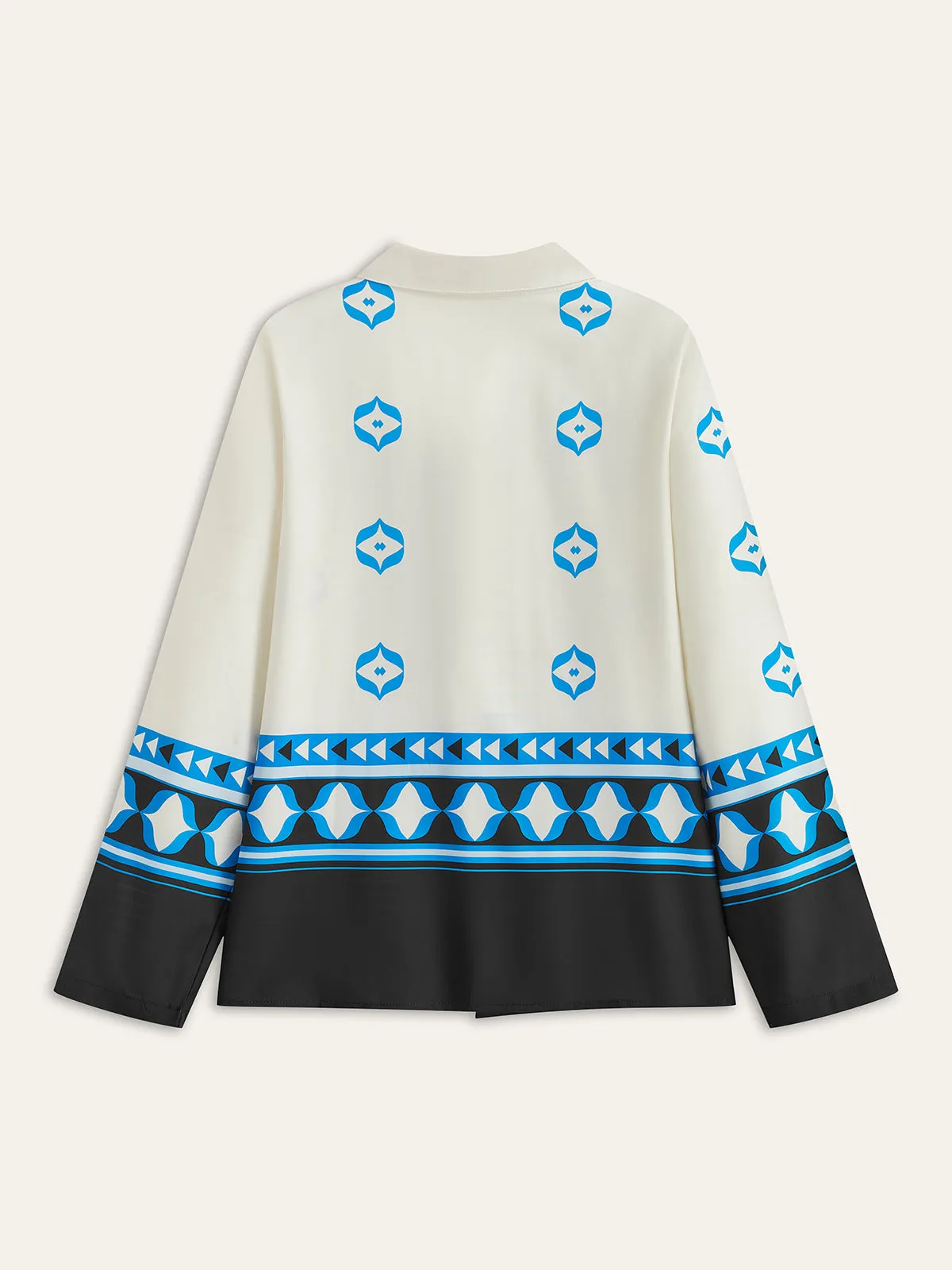 Oversized Print Lapel Pants Set sold by COMMENSE product image thumbnail 3