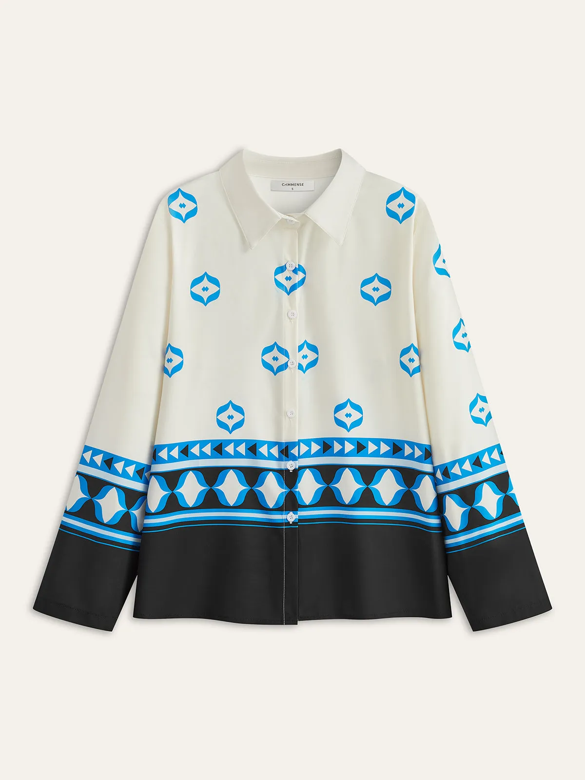 Oversized Print Lapel Pants Set sold by COMMENSE product image thumbnail 2