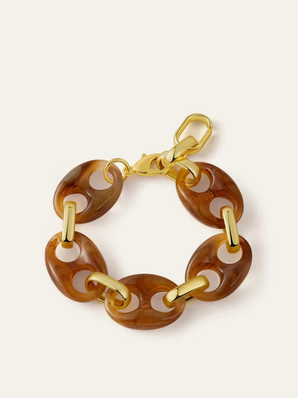 Tortoiseshell Link Bracelet sold by COMMENSE
