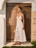 Floral Print Backless Halter Dress sold by COMMENSE
